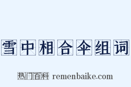 雪中相合伞组词是什么意思的图片